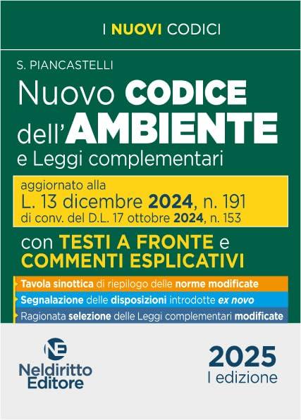 Nuovo Codice dell'Ambiente Commentato 2025 - Neldiritto Editore