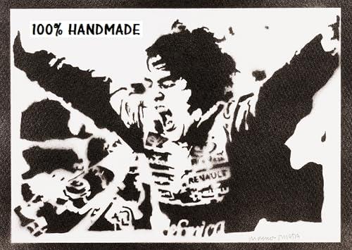 Quadro Graffiti Fernando Alonso - Opera d'Arte Handmade Moreno Mata