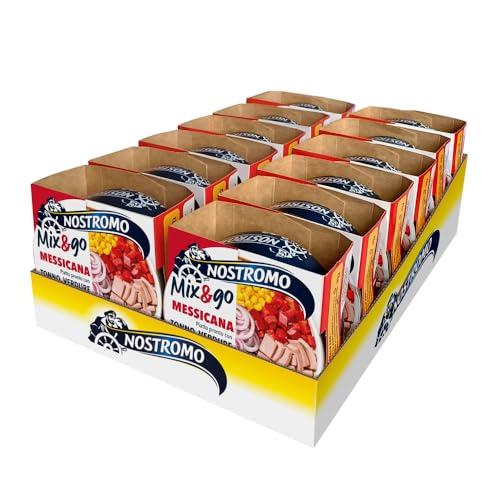 Nostromo Mix&Go Messicana - Piatto Pronto con Tonno, Verdure e Fagioli Rossi