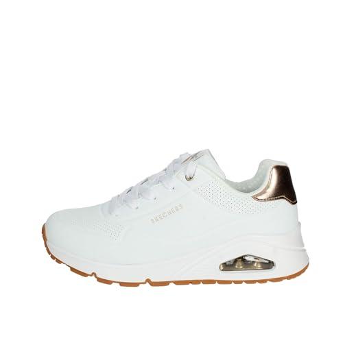 Skechers Uno Gen1 Shimmer Away, Scarpe sportive Bambine e ragazze, White Synthetic Trim, 34 EU
