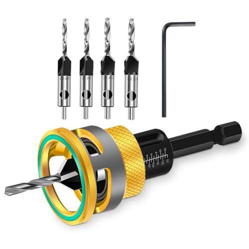 Set di 6 Punte per Trapano a Svasatura con Profondità Regolabile