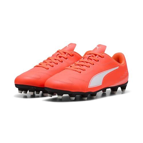 PUMA Vitoria II FG/AG Jr - Scarpe da Calcio Unisex Bambino, Rosso e Bianco