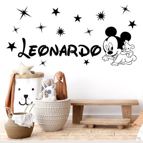 Adesivo Murale Personalizzato con Nome e Stelline - Decorazioni Uniche per Camerette