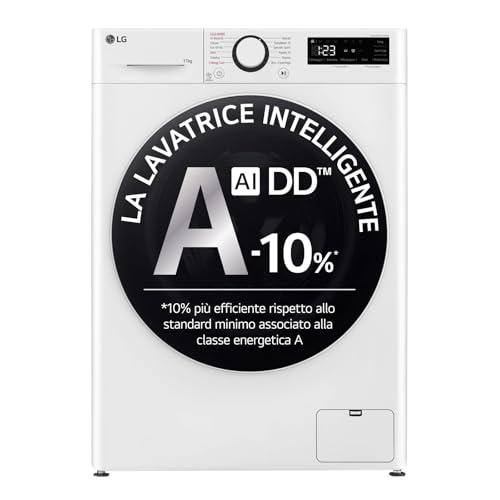 LG F4R5011TSWW Lavatrice 11kg AI DD, Classe A-10%, 1400 giri, TurboWash, Vapore