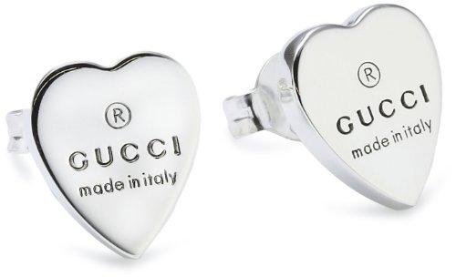 Gucci Orecchini Cuore Trademark Argento 925