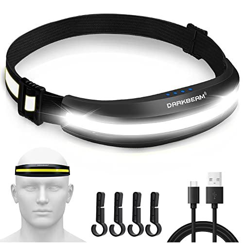 DARKBEAM Torcia Frontale LED Ricaricabile USB-C: Luce e Sicurezza per le Tue Avventure