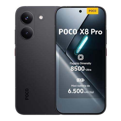 POCO X8 Pro, Smartphone 8+512GB, Nero, Dimensity 8500-Ultra