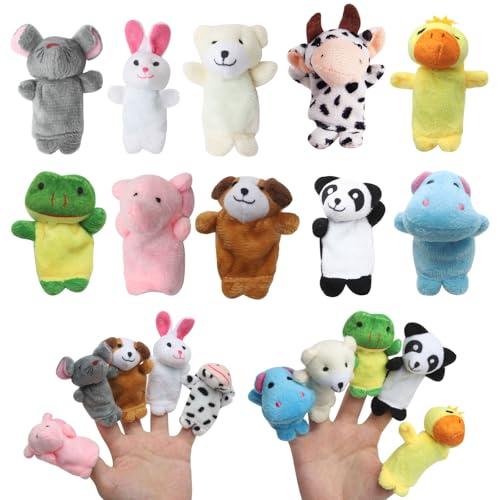 10pcs Burattini a Dito, Animali Pupazzetti Dita Set, Cartoon Animal Dito, Dito Giocattoli Impostato, giocattoli animaletti peluche piccoli, Festa Compleanno Bambini Tempo Della Storia Educativa