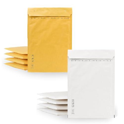 m-office Buste Imbottite Kraft Bianco 100 x 165 mm - Confezione da 10