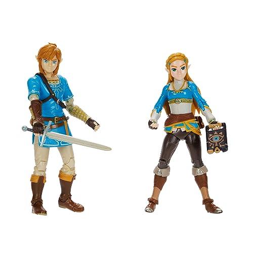 Nintendo The Legend of Zelda - Action figure Link e Zelda, 11 cm