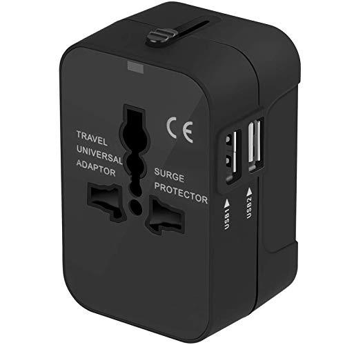 Adattatore di Viaggio Universale Amoner con 2 Porte USB
