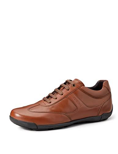 Geox U Edgware A, Sneakers Uomo, Marrone Cognac, 43 EU