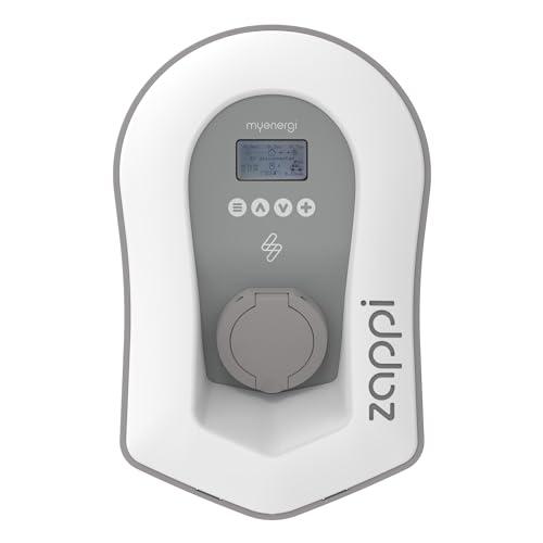 Myenergi Zappi 2.2 22kW Wallbox con Presa Tipo 2, Trifase, Bianca