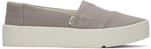 TOMS Women's Verona Slip On Sneaker, Morning Dove Heritage Canvas, 38 EU
