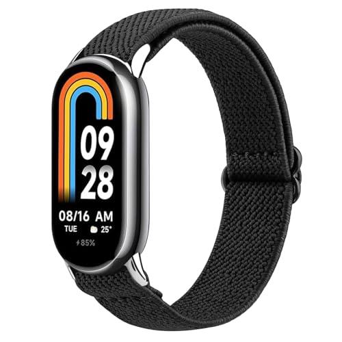 Vancle Cinturino Elastico in Nylon per Xiaomi Mi Band 10/9/8 con Connettore in Metallo
