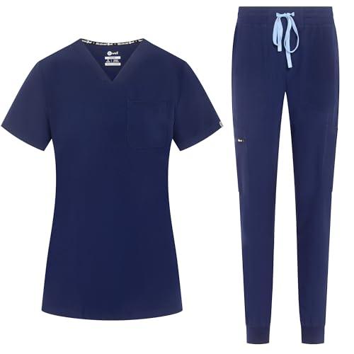 B-well NAOMI Divisa Sanitaria Donna Elastica Blu Scuro Taglia S