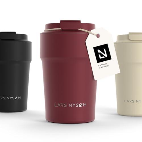 LARS NYSØM Tazza Termica da Viaggio - Berry Red, 380ml