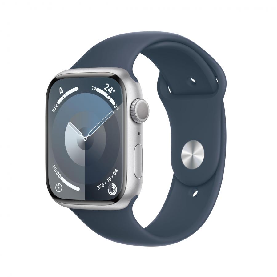 Apple Watch Series 9 GPS 45mm - Argento/Blu Tempesta