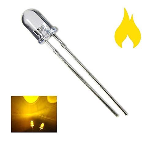 Diodi LED 5 mm effetto tremolante giallo - 10 pezzi