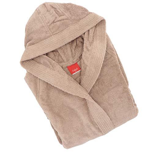 Gabel - Accappatoio adulto unisex in spugna di puro cotone idrofilo, tinta unita, peso spugna 380 gr/mq, ampie tasche, cintura e pratico cappuccio, anche come vestaglia.