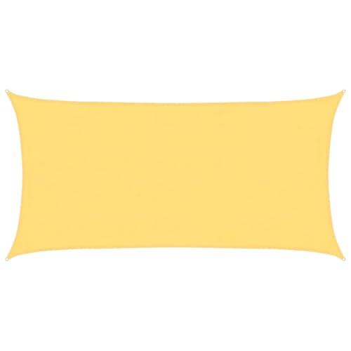Vela Parasole Rettangolare vidaXL 4x7 m Beige in HDPE 160 g/m²