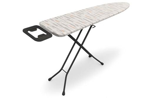 Asse da Stiro Pieghevole Leonardo Fai Da Te 33x110 cm con Poggiaferro