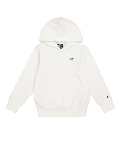 Champion Legacy Basics B - Felpa con Cappuccio Ultralight Powerblend Fleece, Bianco, 15-16 Anni