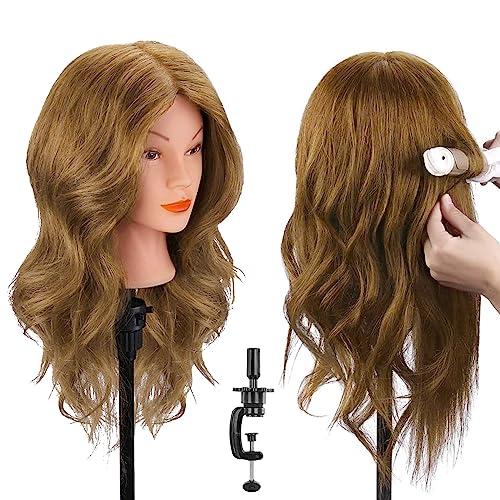 Testina Manichino Parrucchiere Capelli Veri 100% - TopDirect 46cm