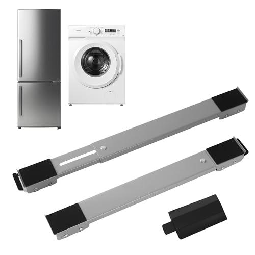 Coppia di Carrelli Regolabili con Ruote per Elettrodomestici Pesanti