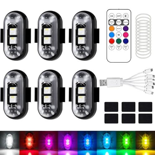 LIAVOP 6 Pezzi Luci LED Anticollisione per Auto, Drone, Moto