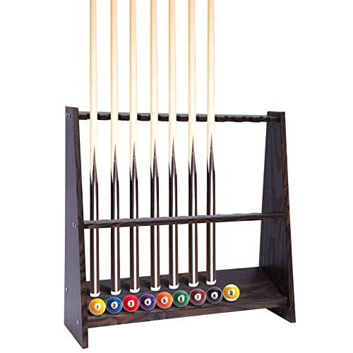 Supporto per stecca da biliardo, per 10 stecche da biliardo, per la scuola, la casa, il club di casa, colore marrone
