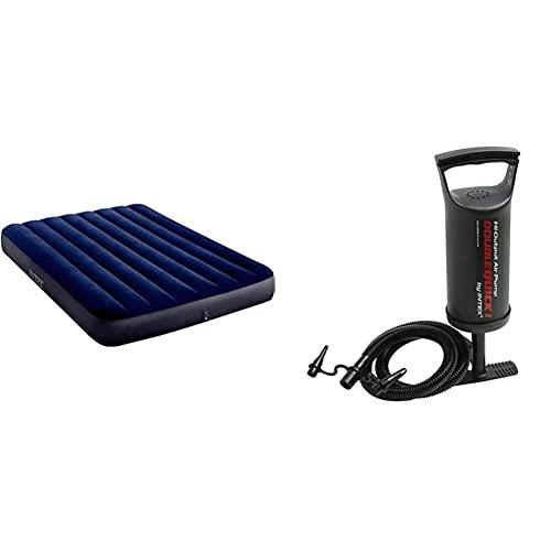 Intex Materassino Gonfiabile 64759 + Pompa Manuale 68612