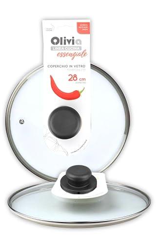 IPEA Coperchio Universale in Vetro Temperato 28 cm per Padelle e Pentole