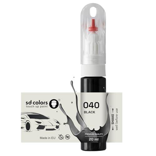 SD COLORS Black 040 - Pennello per ritocchi da 20 ML per Mercedes, riparazione graffi
