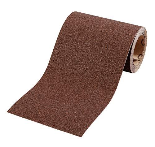 kwb Rotolo abrasivo 5 m x 115 mm in corindone con grana 40, incollaggio in resina sintetica di alta qualità e supporto di carta rinforzato per il taglio grossolano di legno e metallo