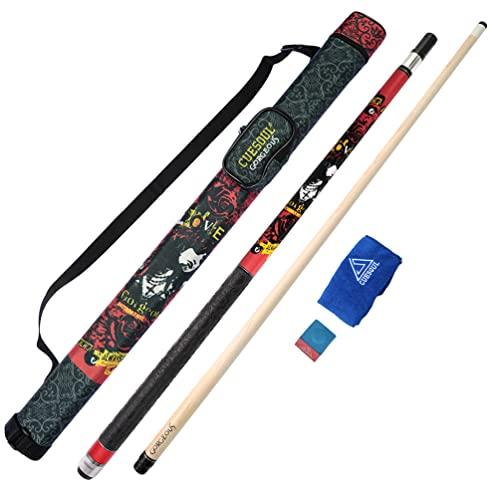 CUESOUL Gorgeous 58 Pollici 19 Once Stecca da Biliardo, Punta 13 mm (Rosso)