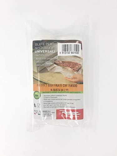 Reber Sacchetti Goffrati per Sottovuoto 15x600cm - 2 Rotoli