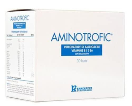 Errekappa Euroterapici - Aminotrofic® Integratore Alimentare in Polvere a Base di Aminoacidi Essenziali EAA, Ramificati e Vitamine Supplemento Nutrizionale Carenza Proteine con Vitamina B6/B1 30 Buste