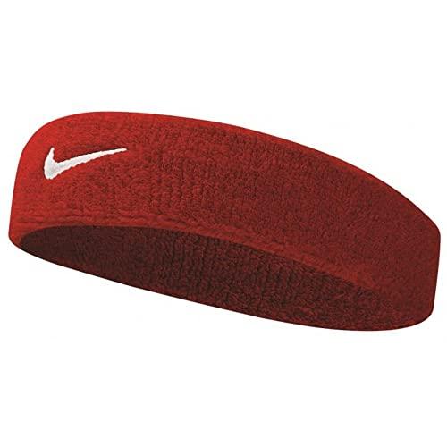 Nike Swoosh Headbands Fascia Sportiva Unisex Rosso/Bianco