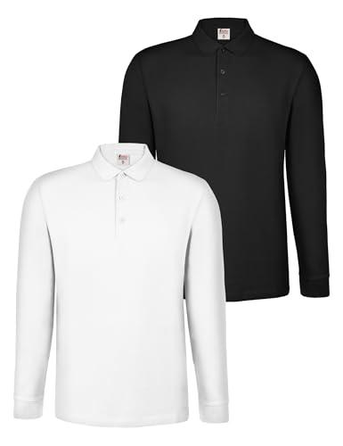 ALPIDEX Set da 2 Polo Uomo Manica Lunga Cotone - Eleganza e Comfort Quotidiano