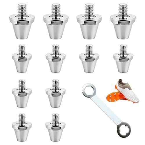 Set di 12 Tacchetti da Calcio con Chiave - Ricambio Universale in Alluminio