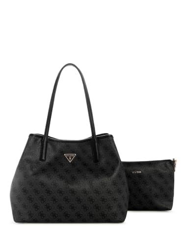 GUESS borsa shopper Victtoria 2 in 1 Tote Coal Logo grigio scuro