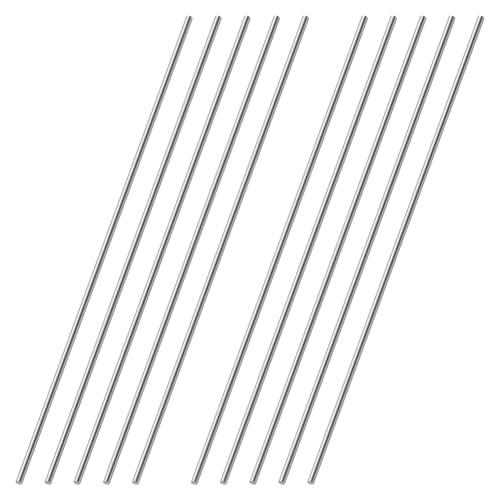 OFFCUP Aste Rotonde in Acciaio Inox 304, 1.5mm x 300mm, Set da 10