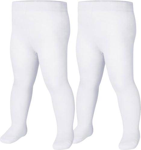 Playshoes Collant Unisex - Bambini e Ragazzi, Confezione Doppia Bianca