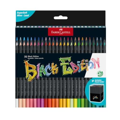 Faber-Castell Blackwood Black Edition - Astuccio da 50 Matite Colorate