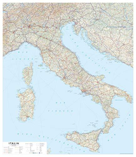Italia 1.100.000 murale stradale plastificata stesa 105x121 cm