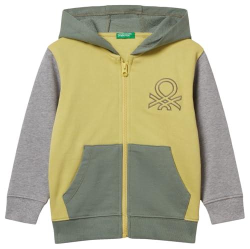 United Colors of Benetton Giacca con Cappuccio Logo Multicolore