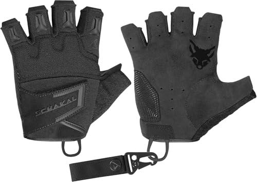 ACE Schakal Guanti senza dita - Guanti tattici senza dita - per paintball e tiro sportivo - Nero - XL