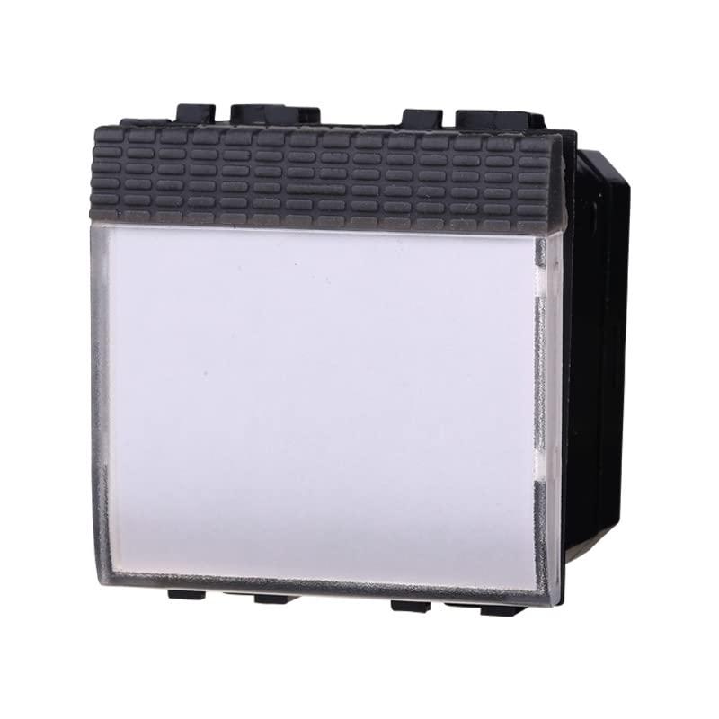 Pulsante Campanello con Targhetta Portanome Compatibile Bticino Living Light - Nero