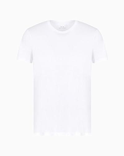 ARMANI EXCHANGE T-Shirt Uomo Pima Cotton Jersey Tee Bianco XS